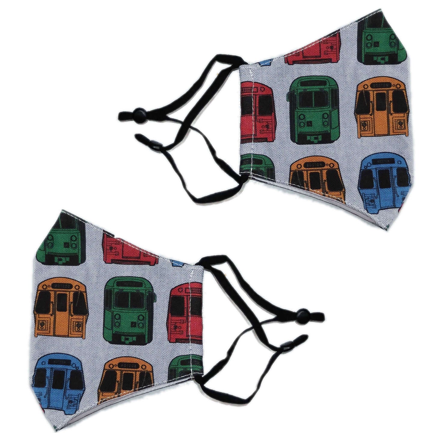 Boston MBTA Adult Face Mask Bundle Side View